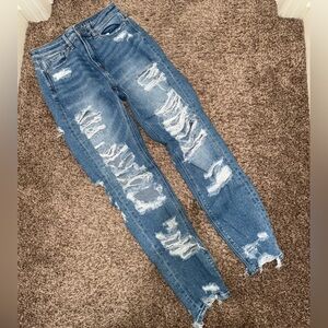 American Eagle Outfitters Distressed Mom-Jean